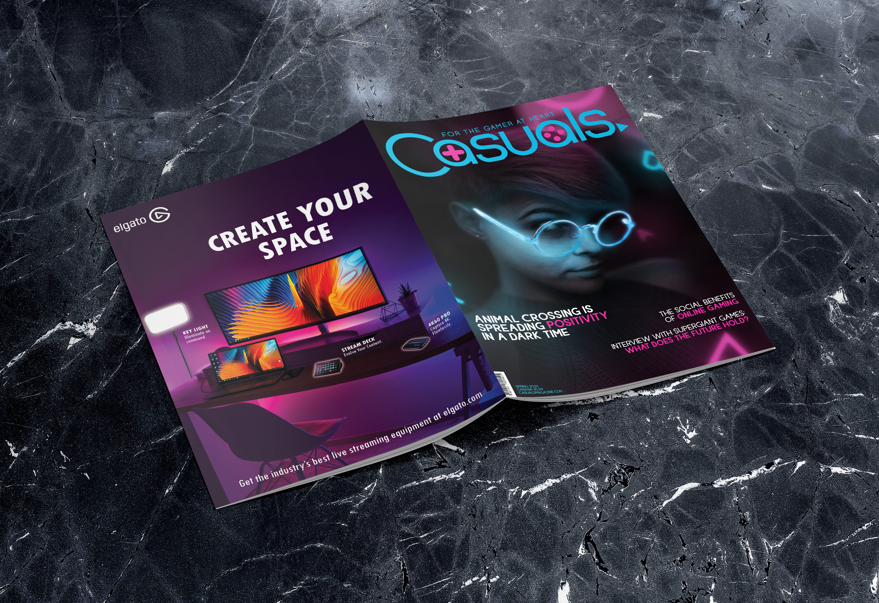 Front and back covers of Casuals magazine